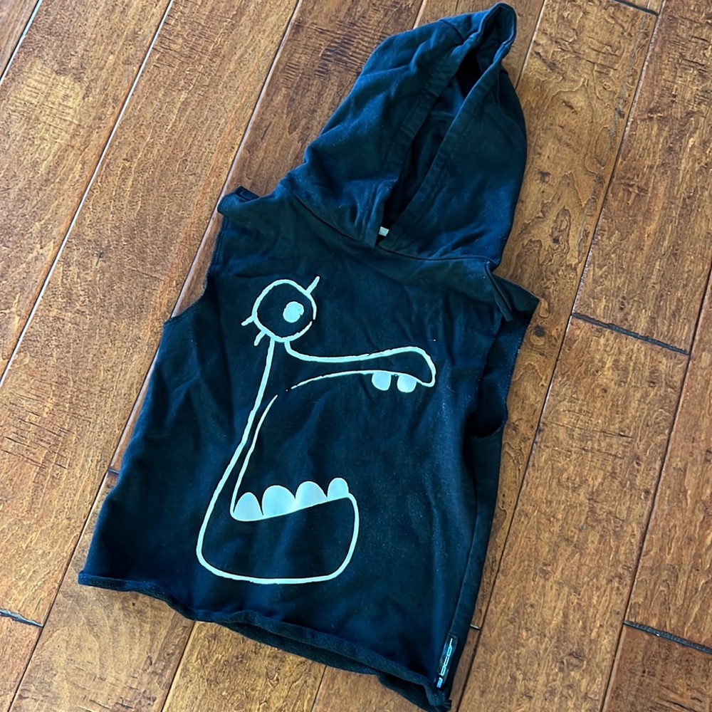 LOUD apparel Black Graphic Sleeveless Hooded Tank Unisex